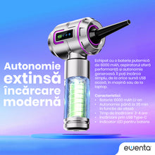 Aspirator Auto Portabil Ewenta PRO CLEAN 4 in 1 Fara Fir