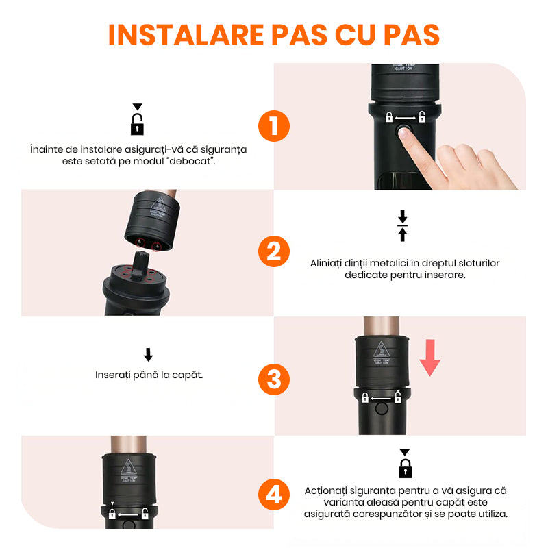 Ondulator de Par Profesional 6 in 1 Ewenta CURL PRO
