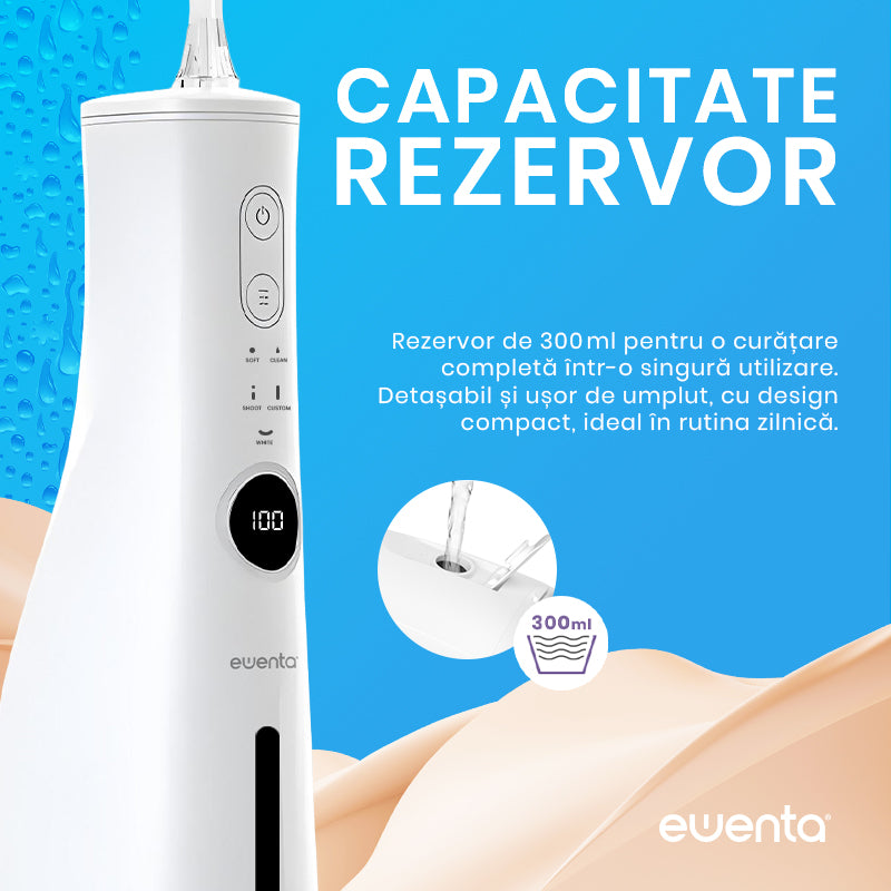 Irigator Bucal tip Dus Bucal Ewenta®AQUA PRO , Alb