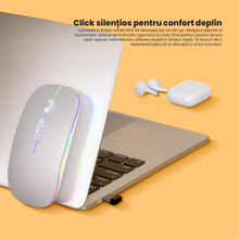 Mouse Wireless Reincarcabil Ewenta, Soft Click