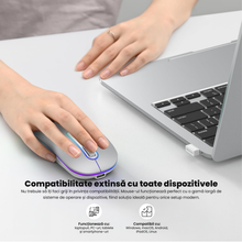 Mouse Wireless Reincarcabil Ewenta, Soft Click
