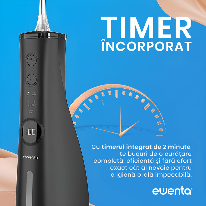 Irigator Bucal tip Dus Bucal Ewenta®AQUA PRO , Negru