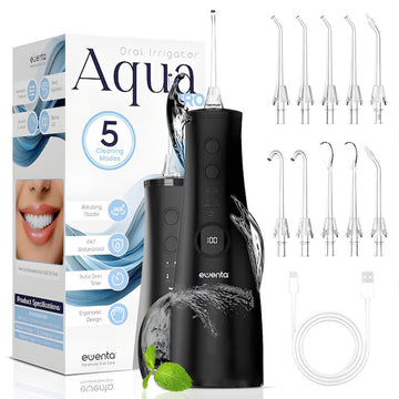 Irigator Bucal tip Dus Bucal Ewenta®AQUA PRO , Negru